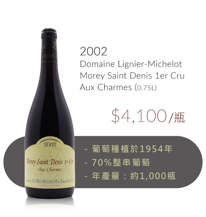 2002 Domaine Lignier-Michelot Morey Saint Denis 1er Cru Aux Charmes