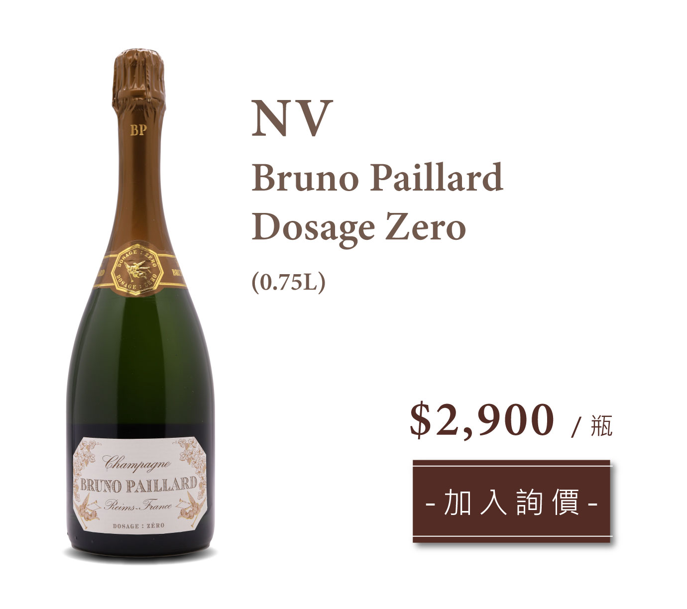 NV Bruno Paillard Dosage Zero 