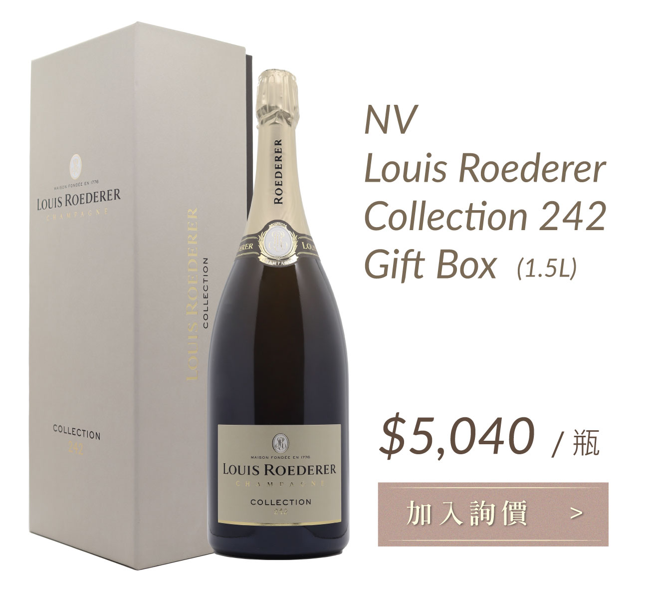 NV Louis Roederer Collection 242 Gift Box MG